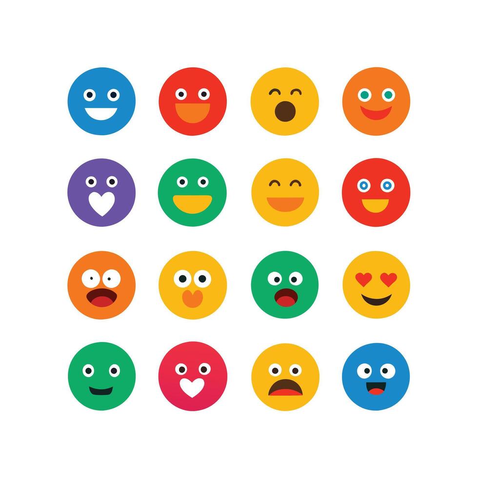 Reaction Icon Set Collection Illustration vector