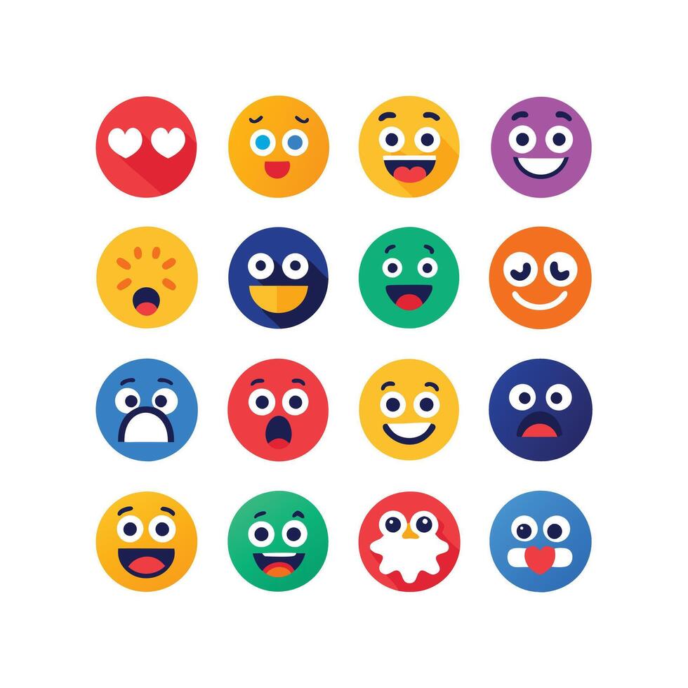 Reaction Icon Set Collection Illustration vector
