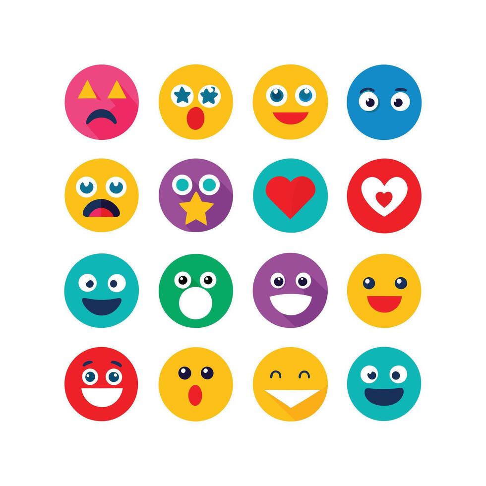Reaction Icon Set Collection Illustration vector