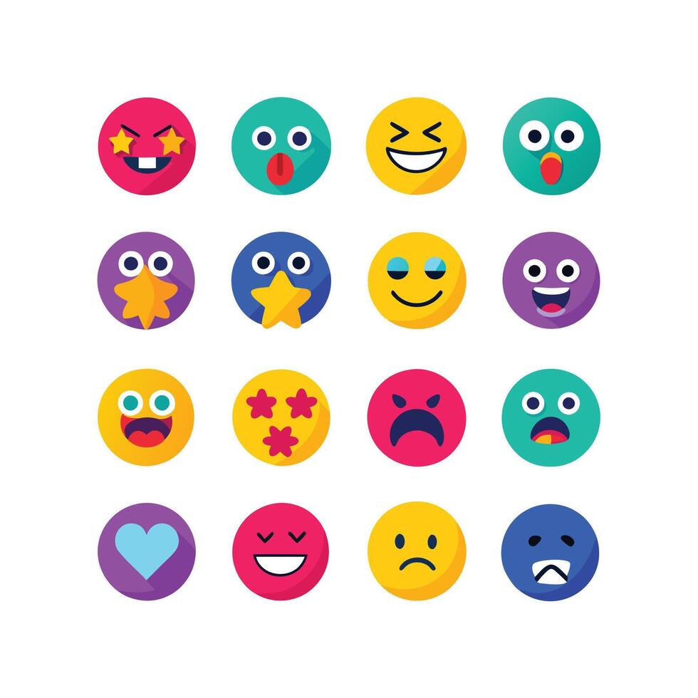 Reaction Icon Set Collection Illustration vector