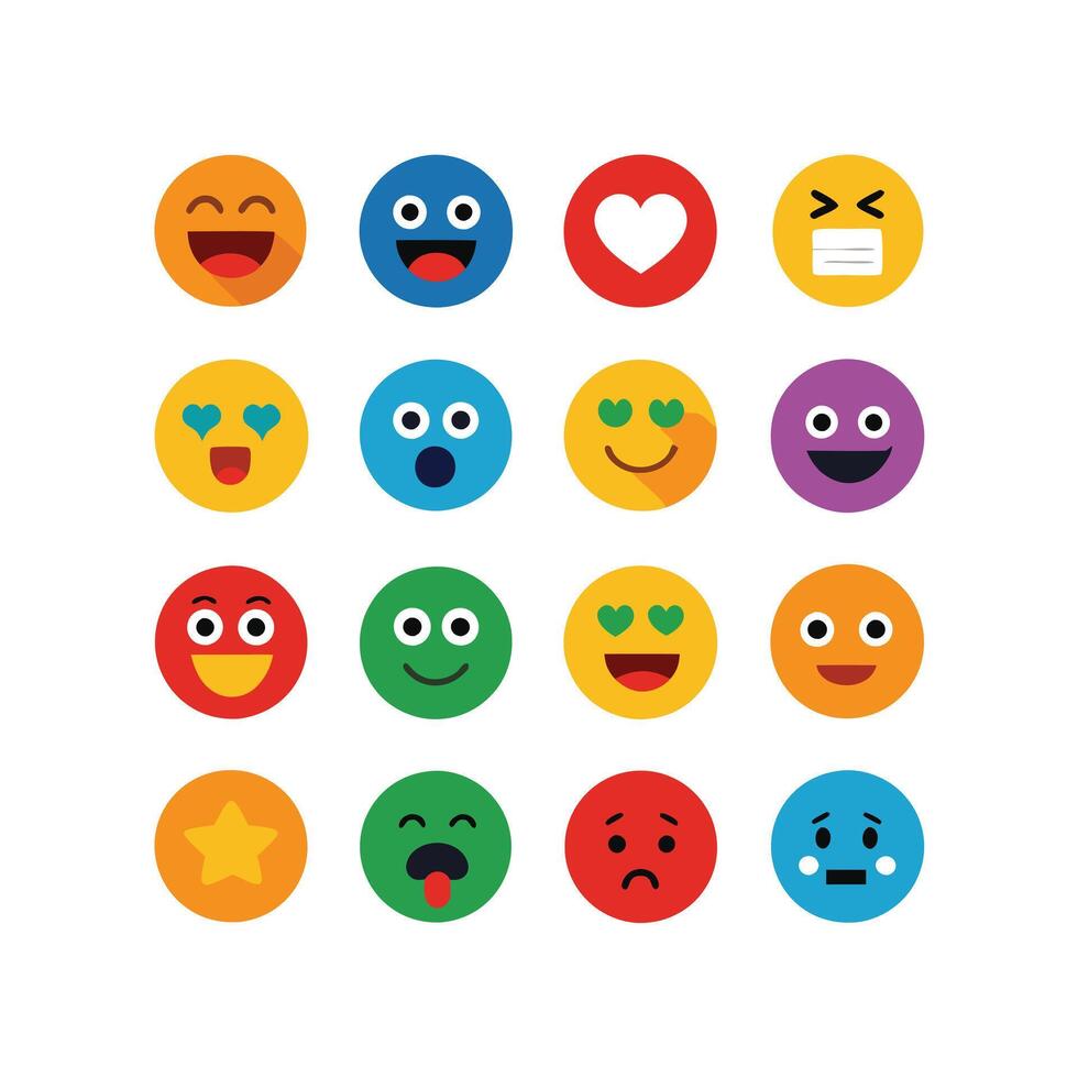 Reaction Icon Set Collection Illustration vector
