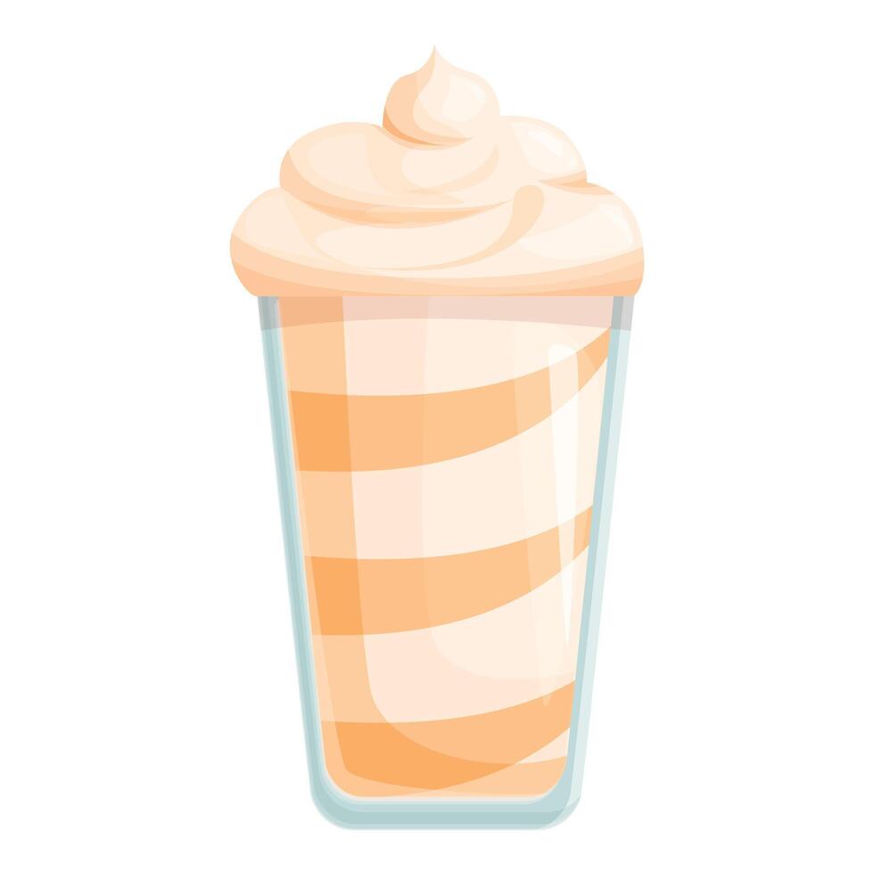 Delicious milkshake with whipped cream is waiting for you vector
