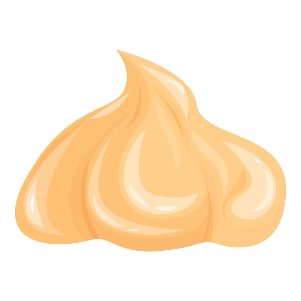 Creamy peanut butter swirl forming delicious blob vector