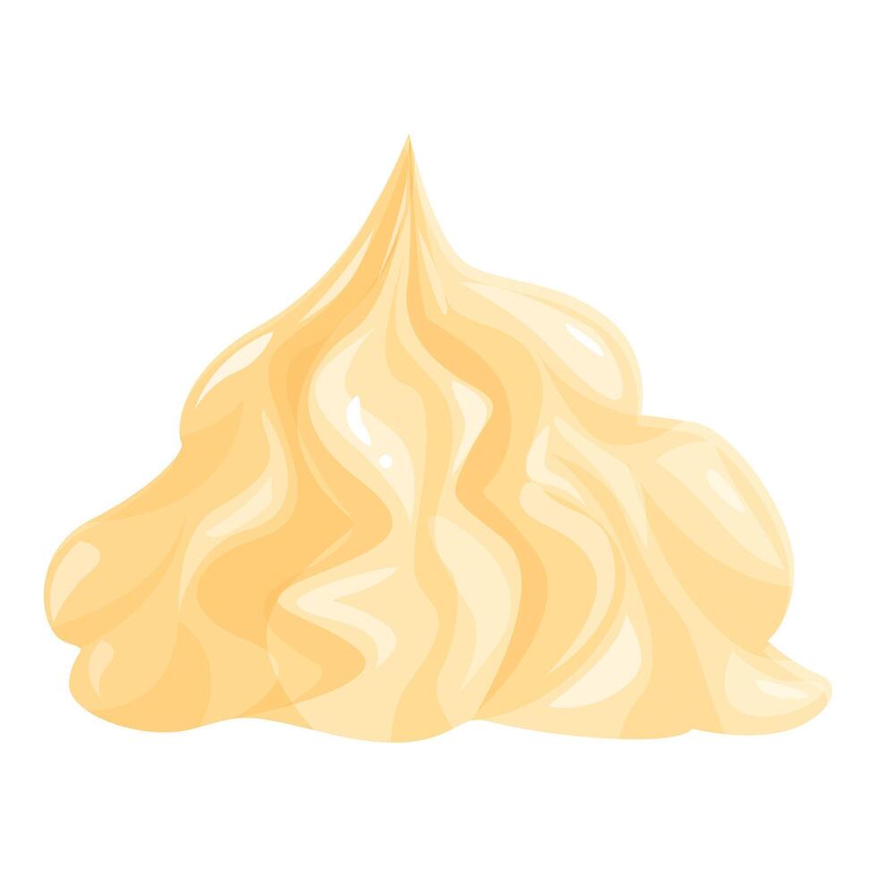 Delicious swirl of whipped cream forming a perfect topping vector