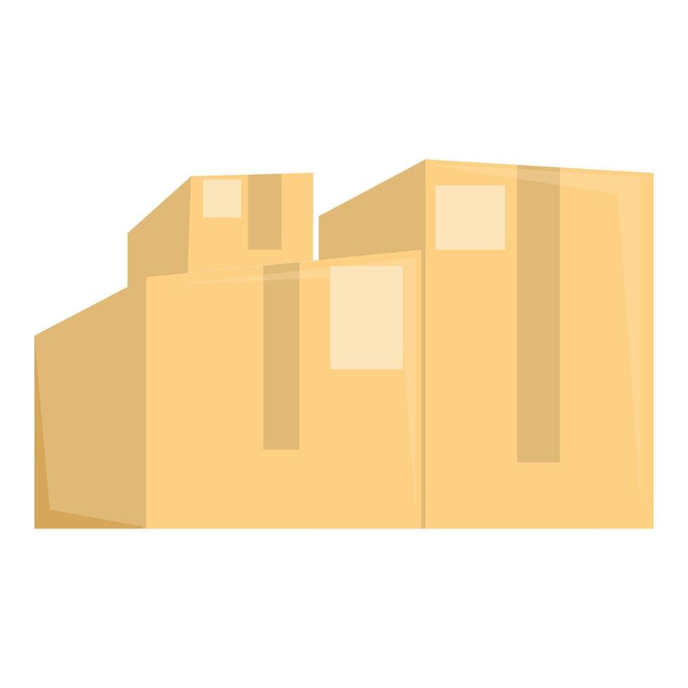 Cardboard boxes stacked up representing moving or storage vector