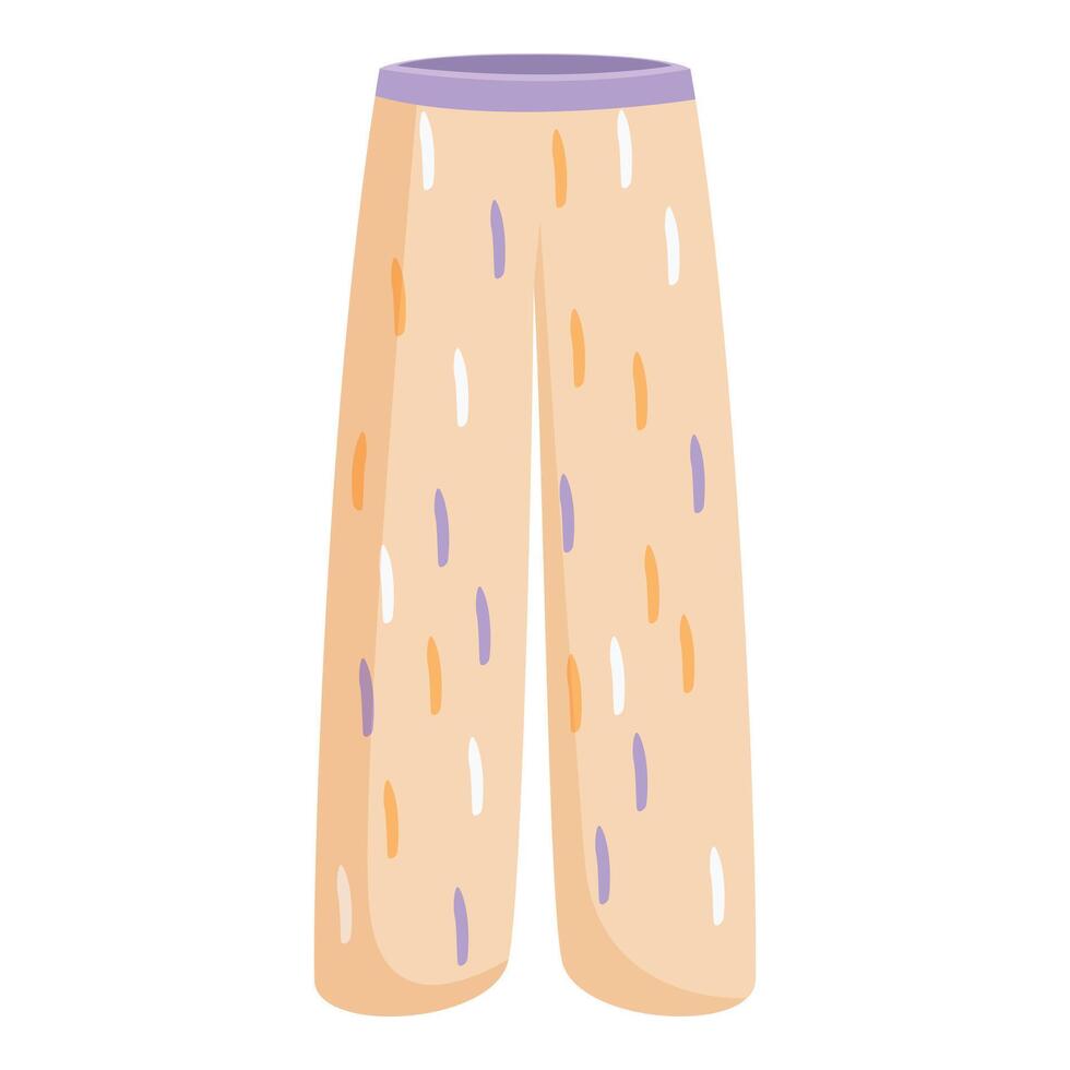 Trendy beige pants with colorful dots for stylish look vector