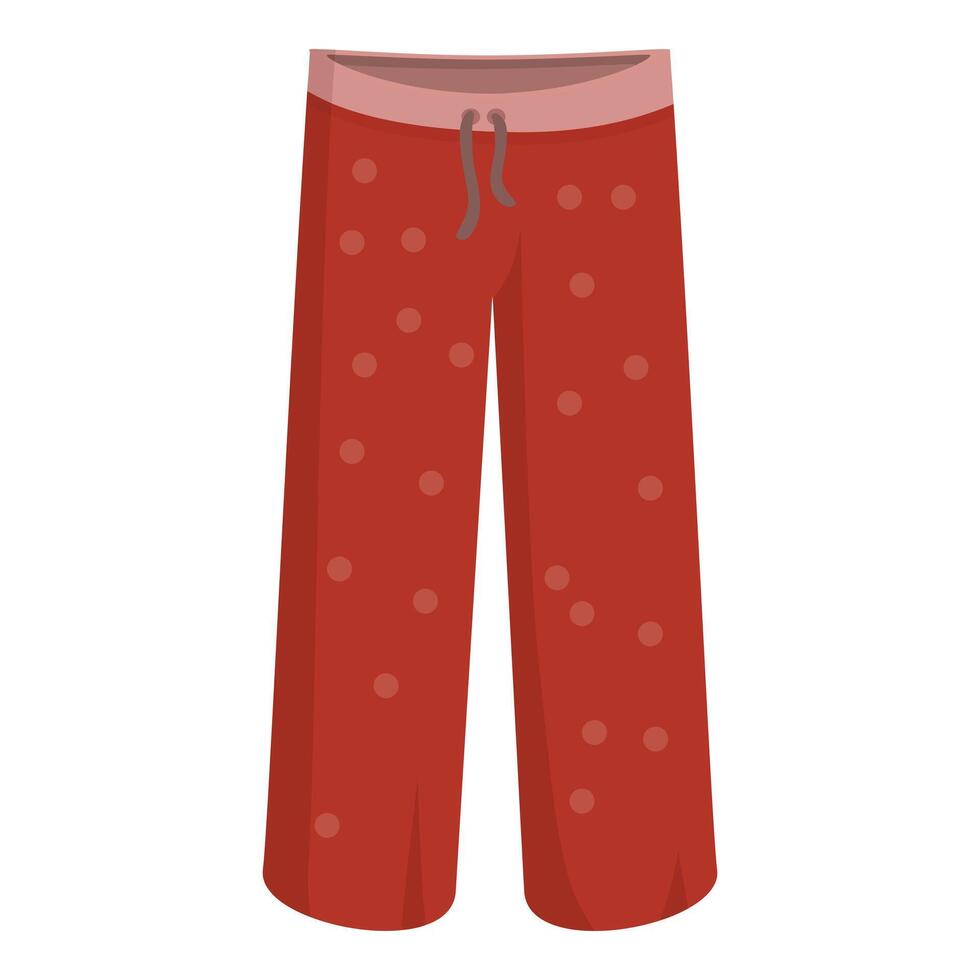 Red pajama pants with polka dots for sleeping comfortably vector