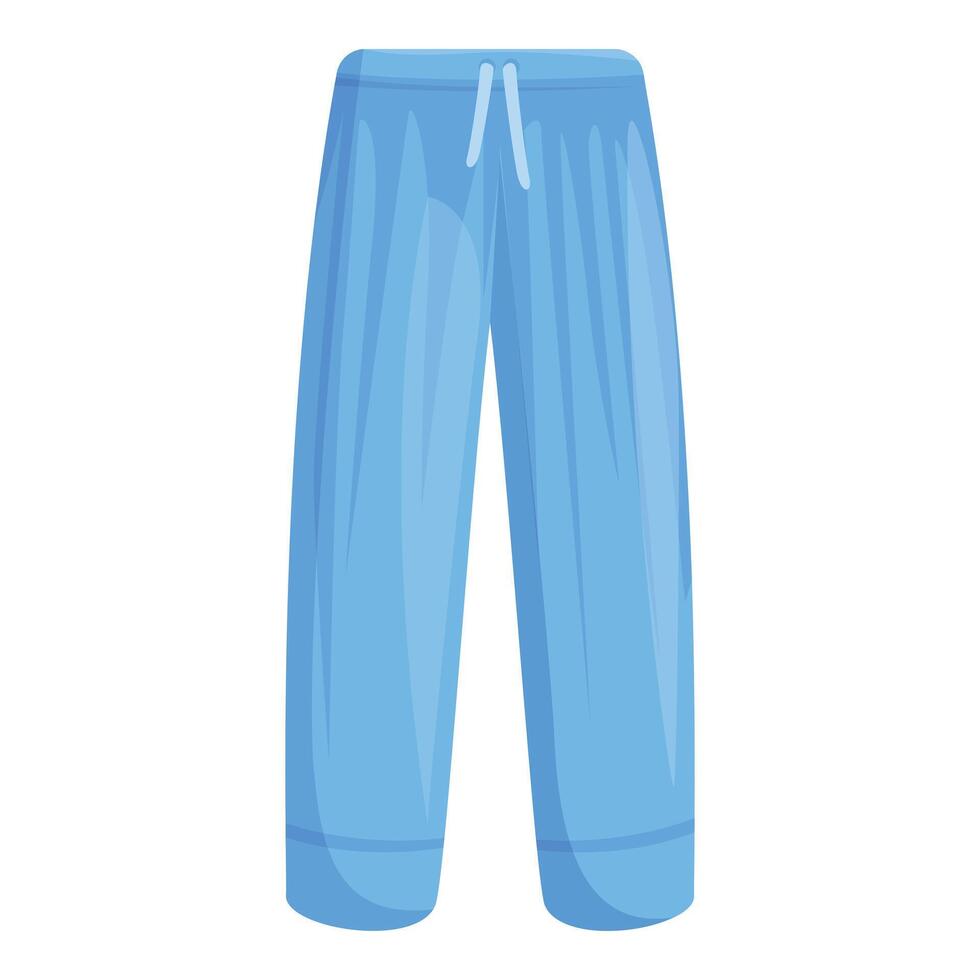 Blue pants with drawstring showing casual style vector
