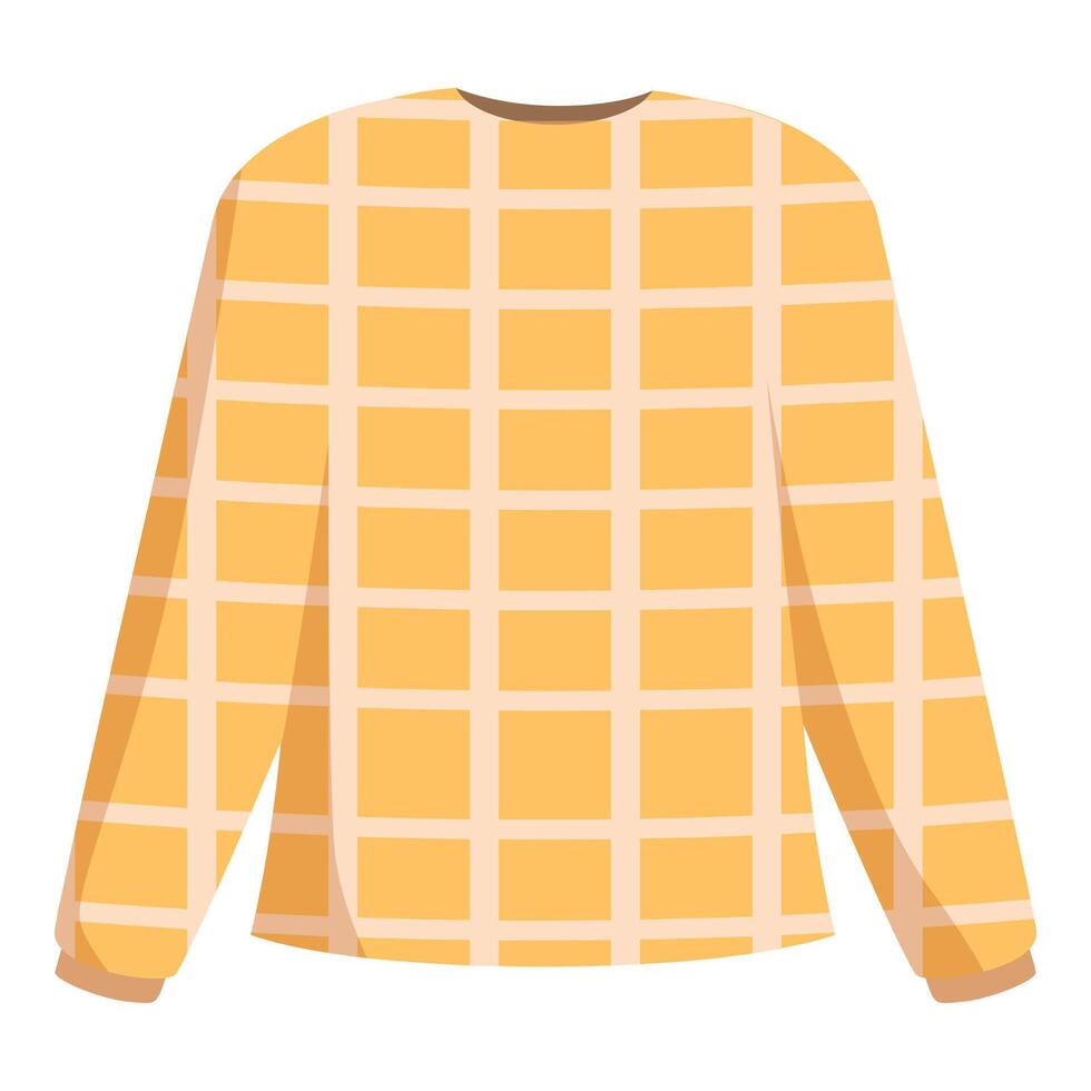 Yellow sweater with square pattern for men and women vector