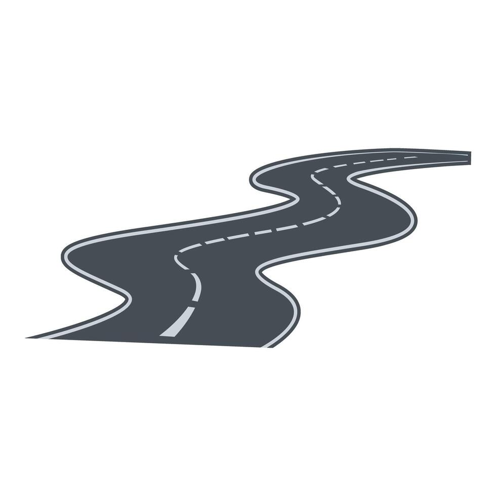 Winding road leading to unknown destination vector