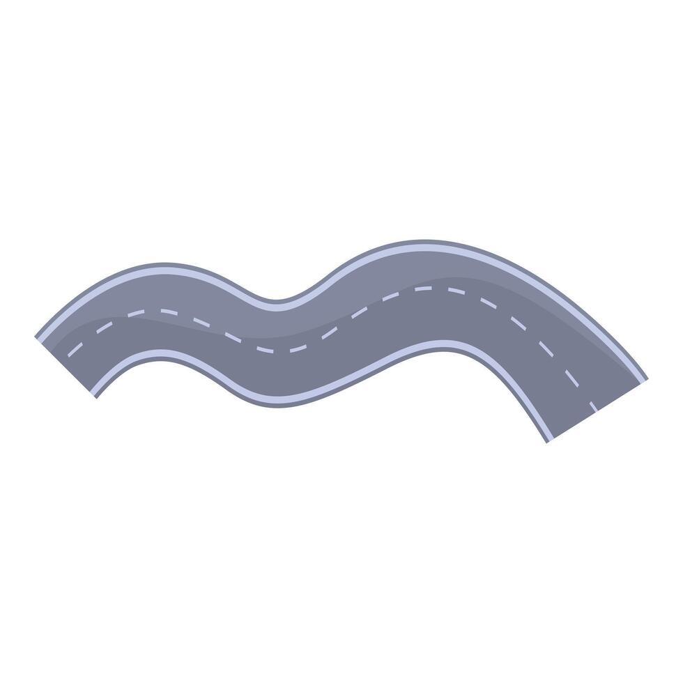 Winding road making sharp turn through landscape vector