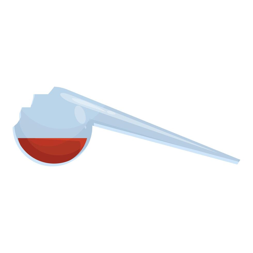 Retort filled with red chemical substance for conducting experiments vector