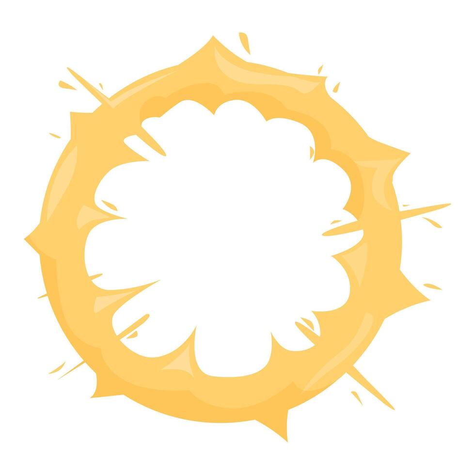 Round splashing juice making a perfect circle shape vector