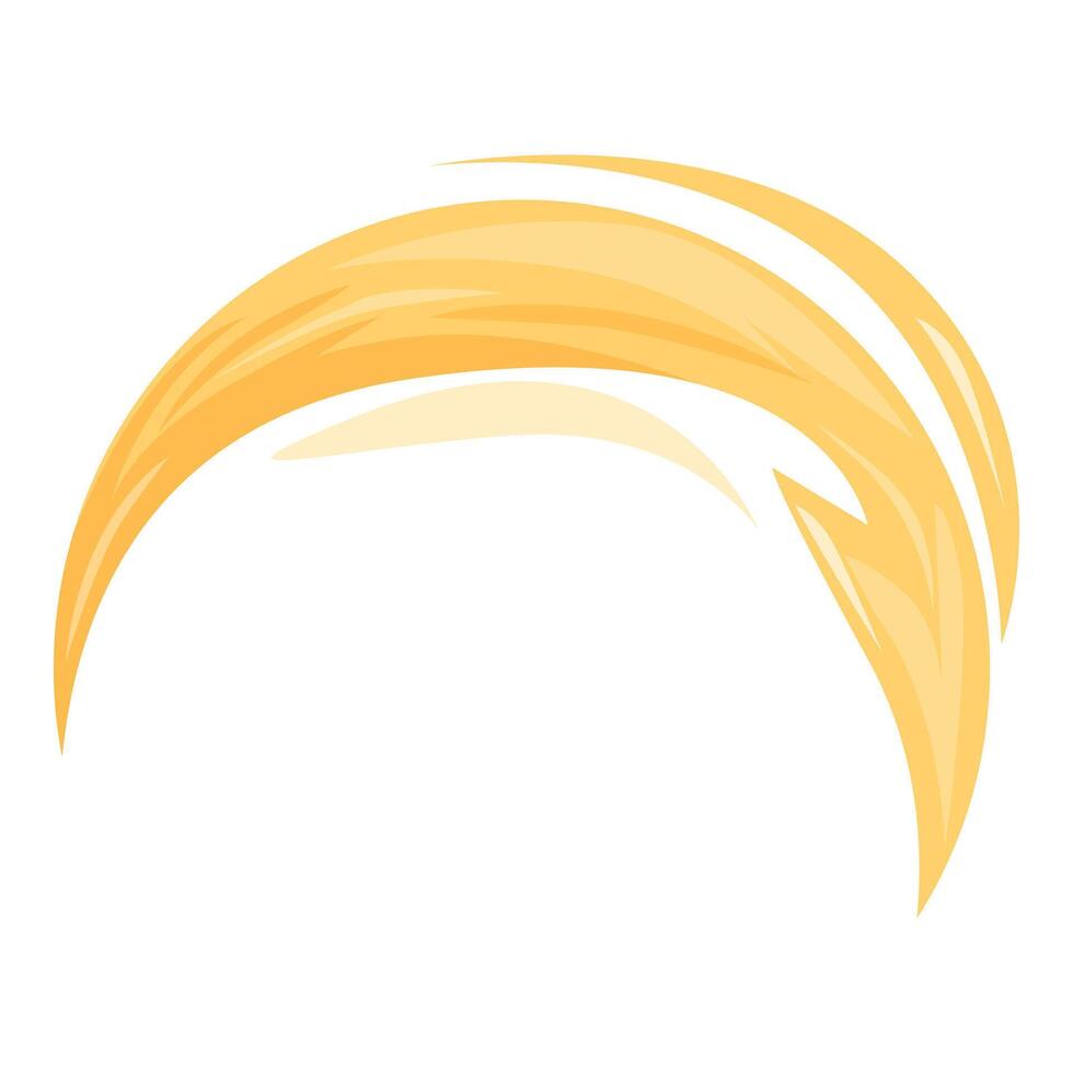 Golden brush stroke forming dynamic curved shape vector