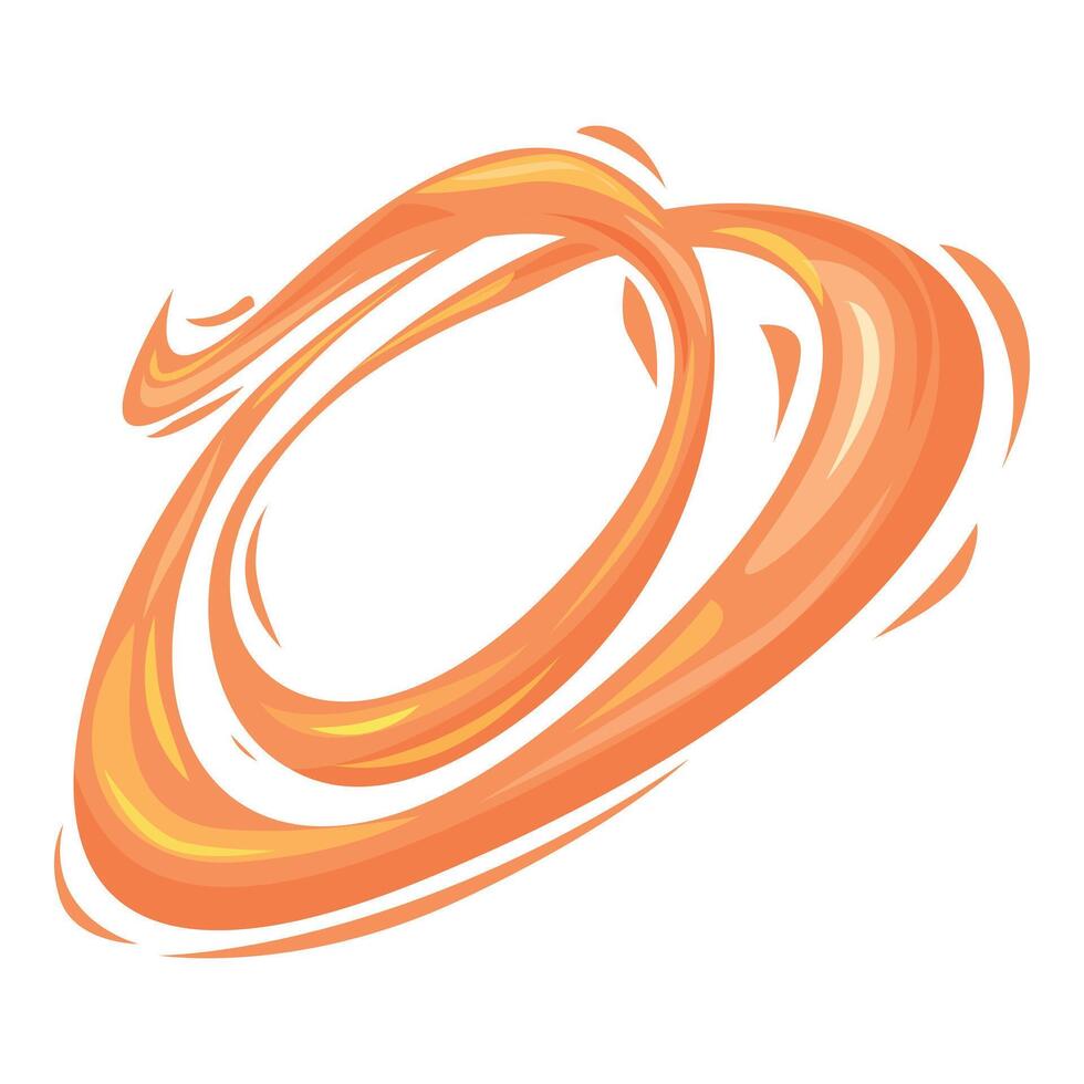 Orange swirl representing fire or other abstract concept vector