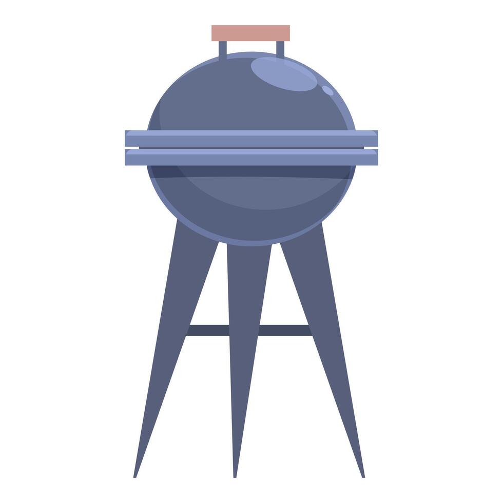Kettle barbecue grill standing on a tripod on white background vector