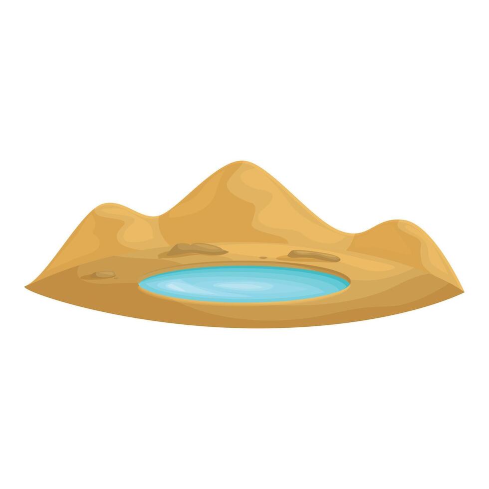 Oasis appearing in the middle of the desert vector