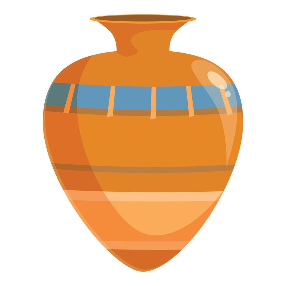 Ancient clay vase showing traditional pottery techniques vector