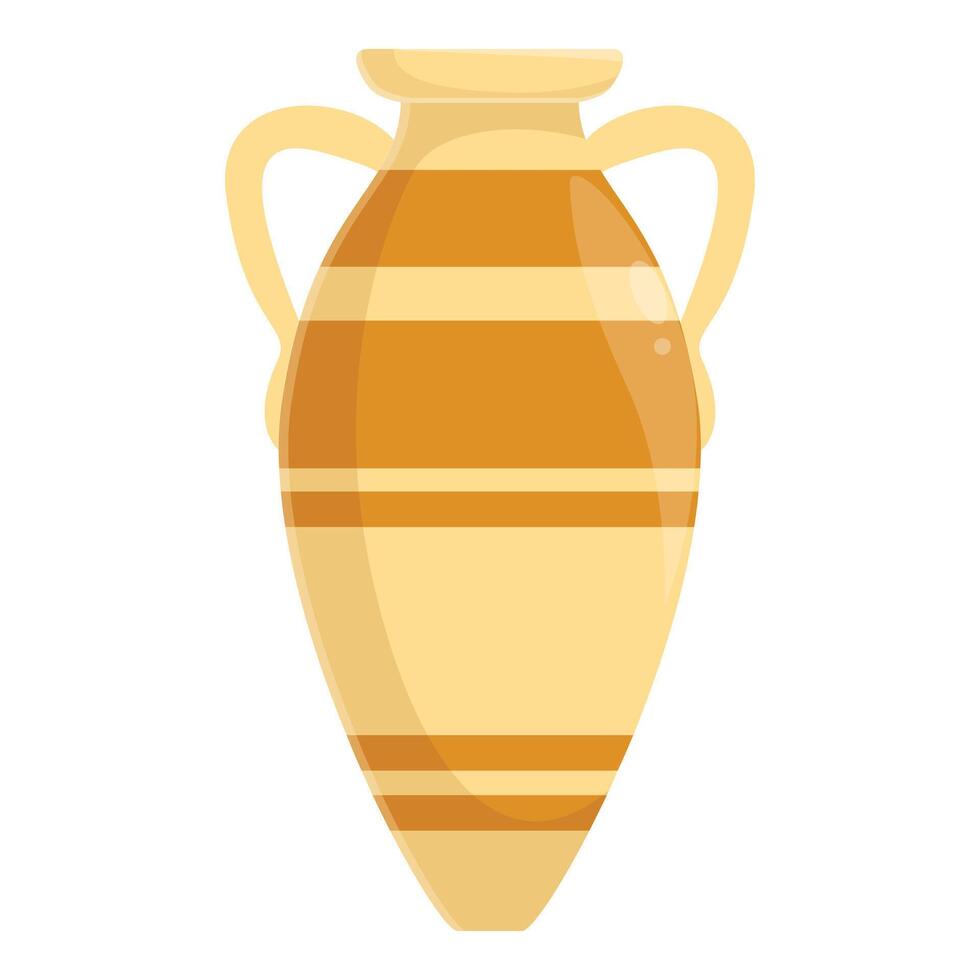 Ancient greek style amphora with ornamental pattern vector