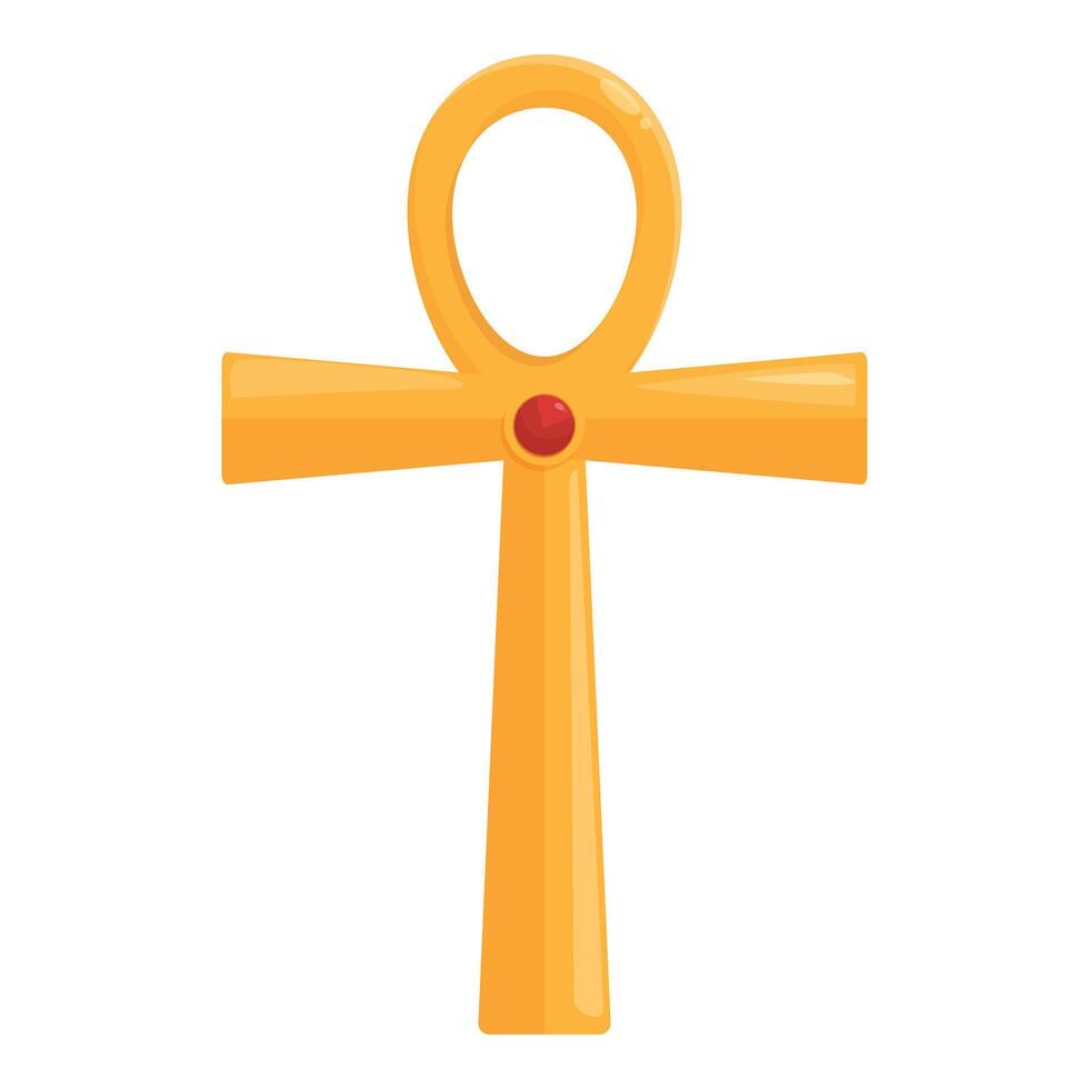 Golden ankh symbol representing eternal life in ancient egypt vector