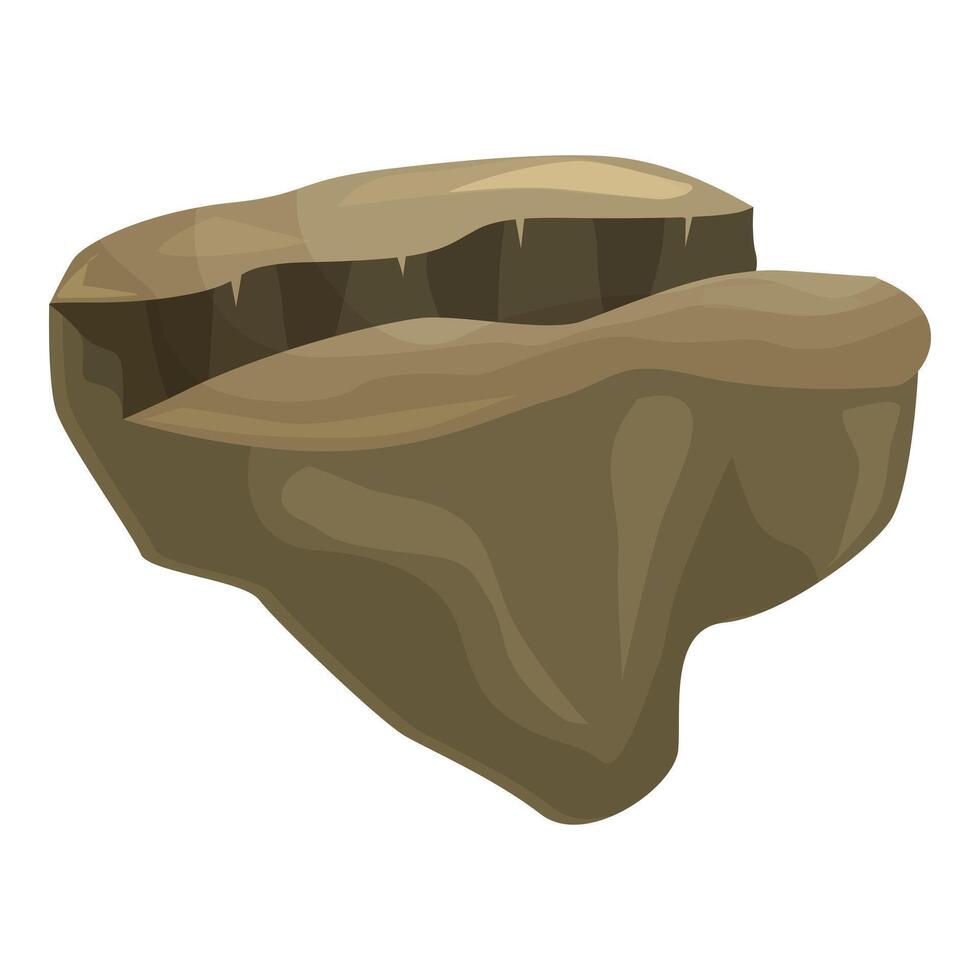 Big mountain rock formation with flat top for climbing vector
