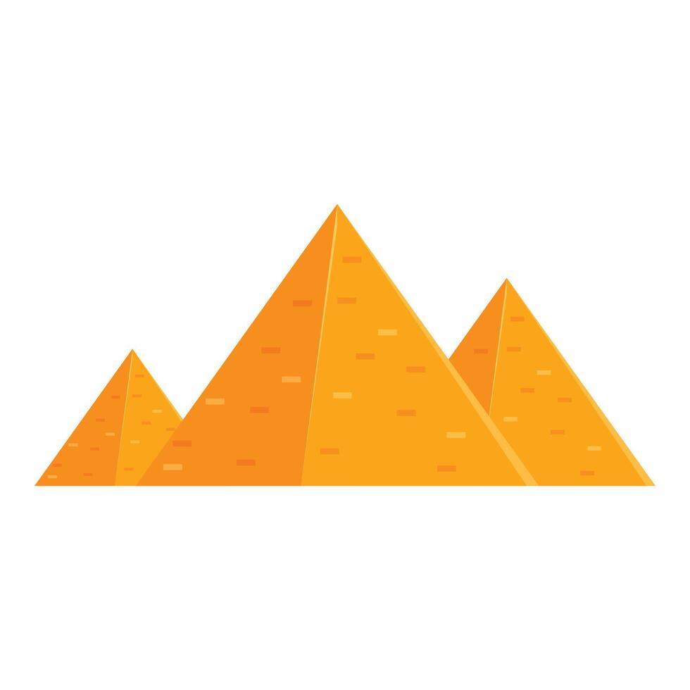 Illustration of three pyramids standing in the desert vector