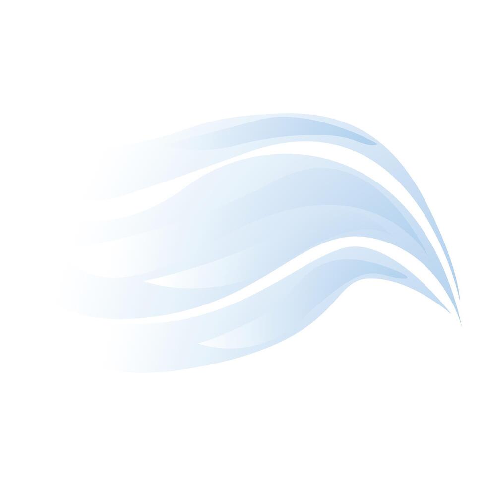Abstract blue wave design forming a sense of motion and energy vector
