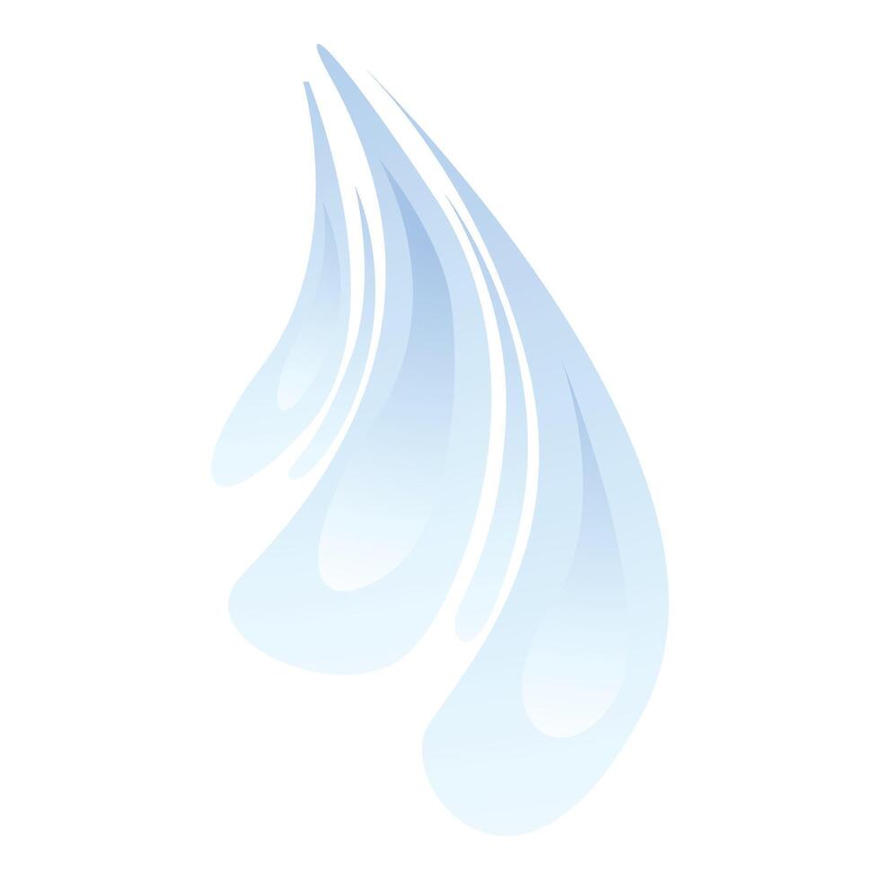 Abstract blue shape with a flowing organic design vector