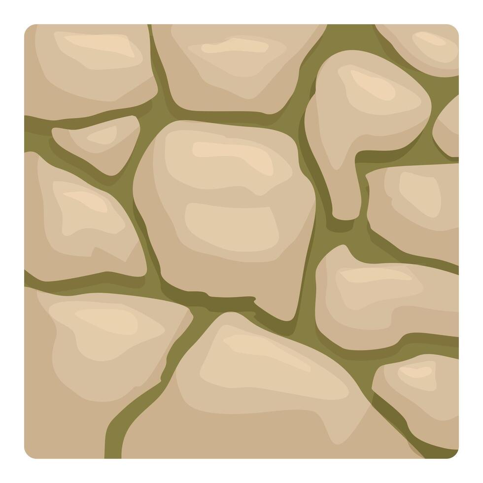 Seamless texture with stone wall forming rough surface vector