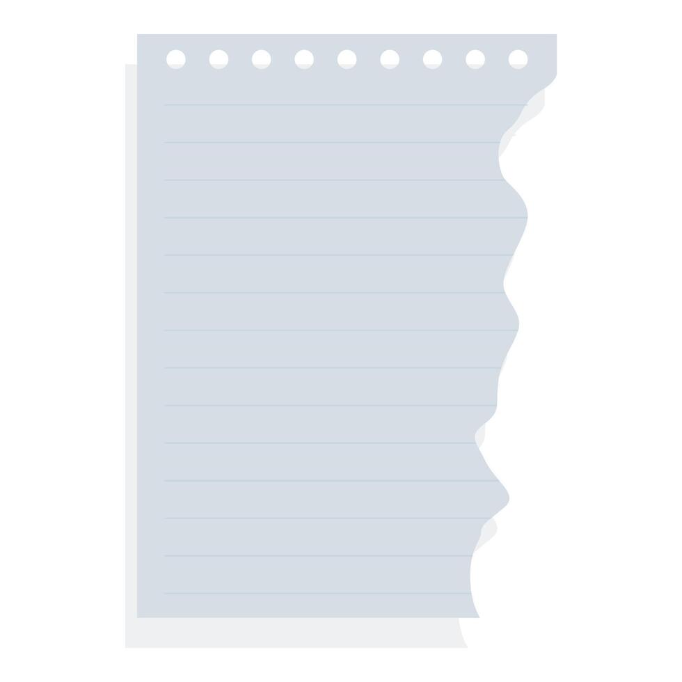 Blank piece of paper with torn edge is ready for writing vector