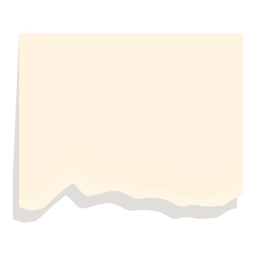 Blank ripped paper with torn edge is sticking out vector