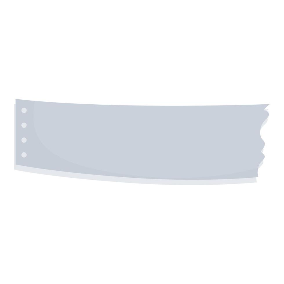 Blank gray sticky note with torn right edge is sticking on white background vector