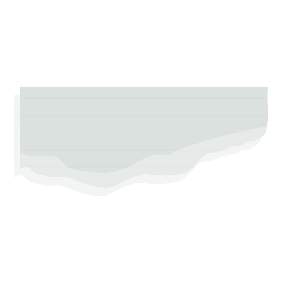 White torn paper scrap with shadow is creating a design vector