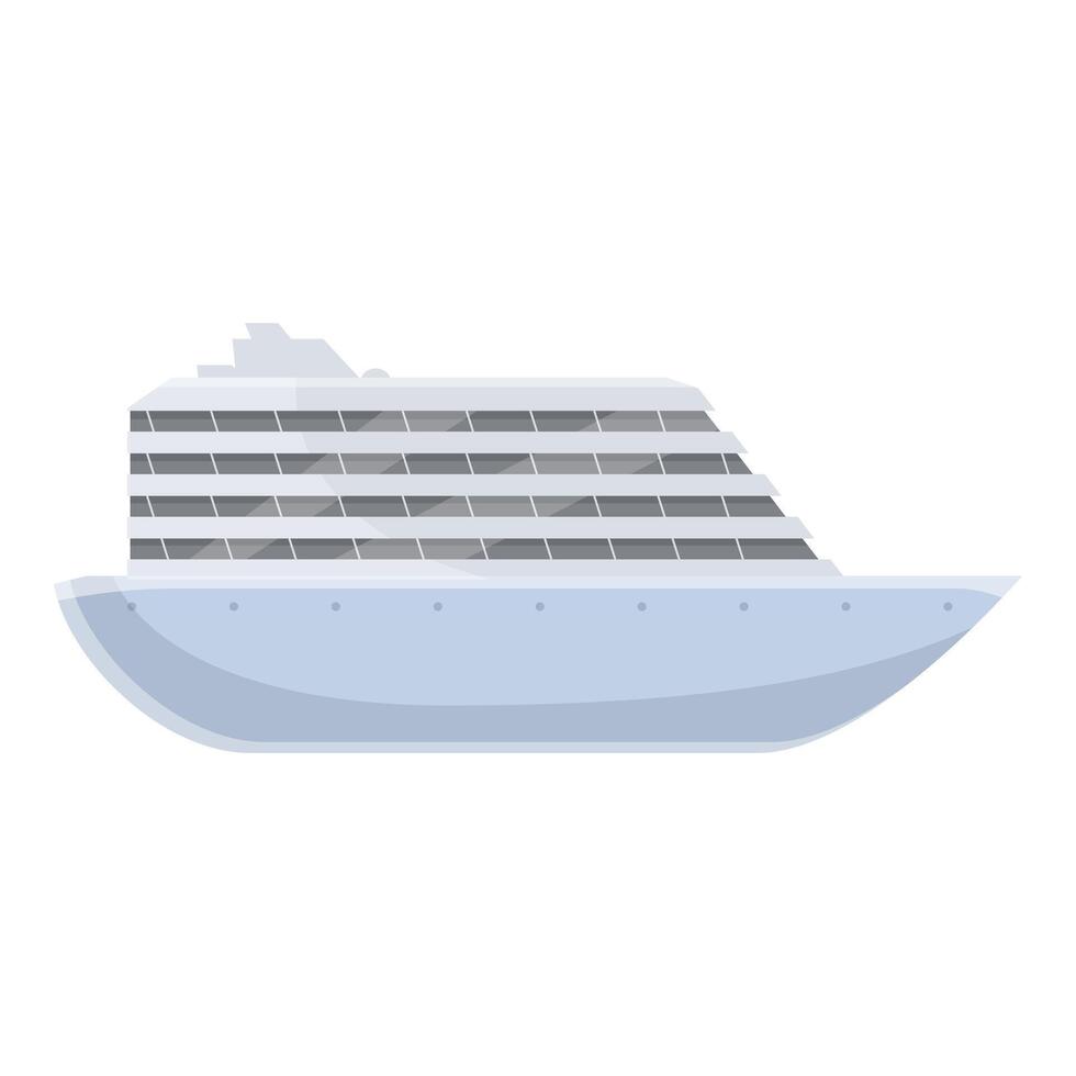 Big modern cruise ship sailing on water side view vector