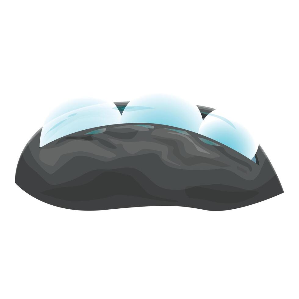 Black stone platform with glowing spheres for futuristic product presentation vector