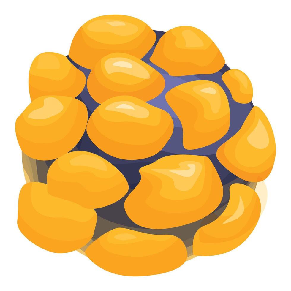 Round yellow virus with blue spots is multiplying vector