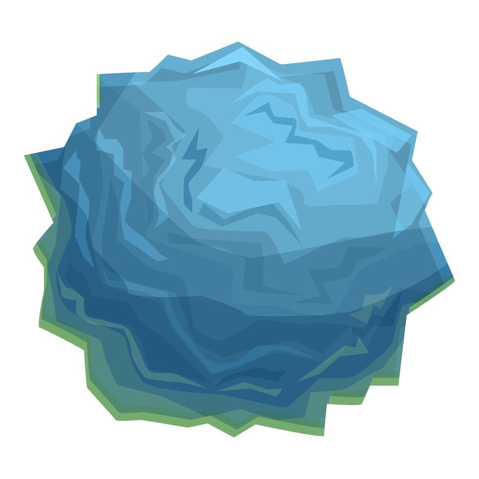 Blue crumpled paper ball illustration forming an abstract texture vector