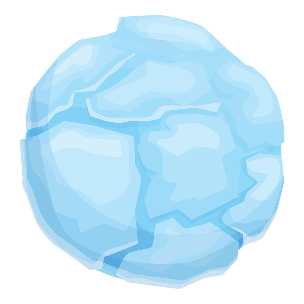 Round iceberg floating, showing climate change effects vector