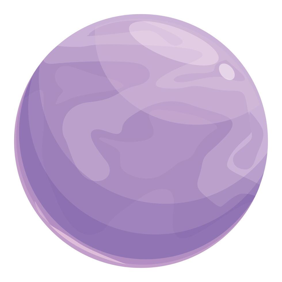 Purple planet rotating in open space with atmosphere vector