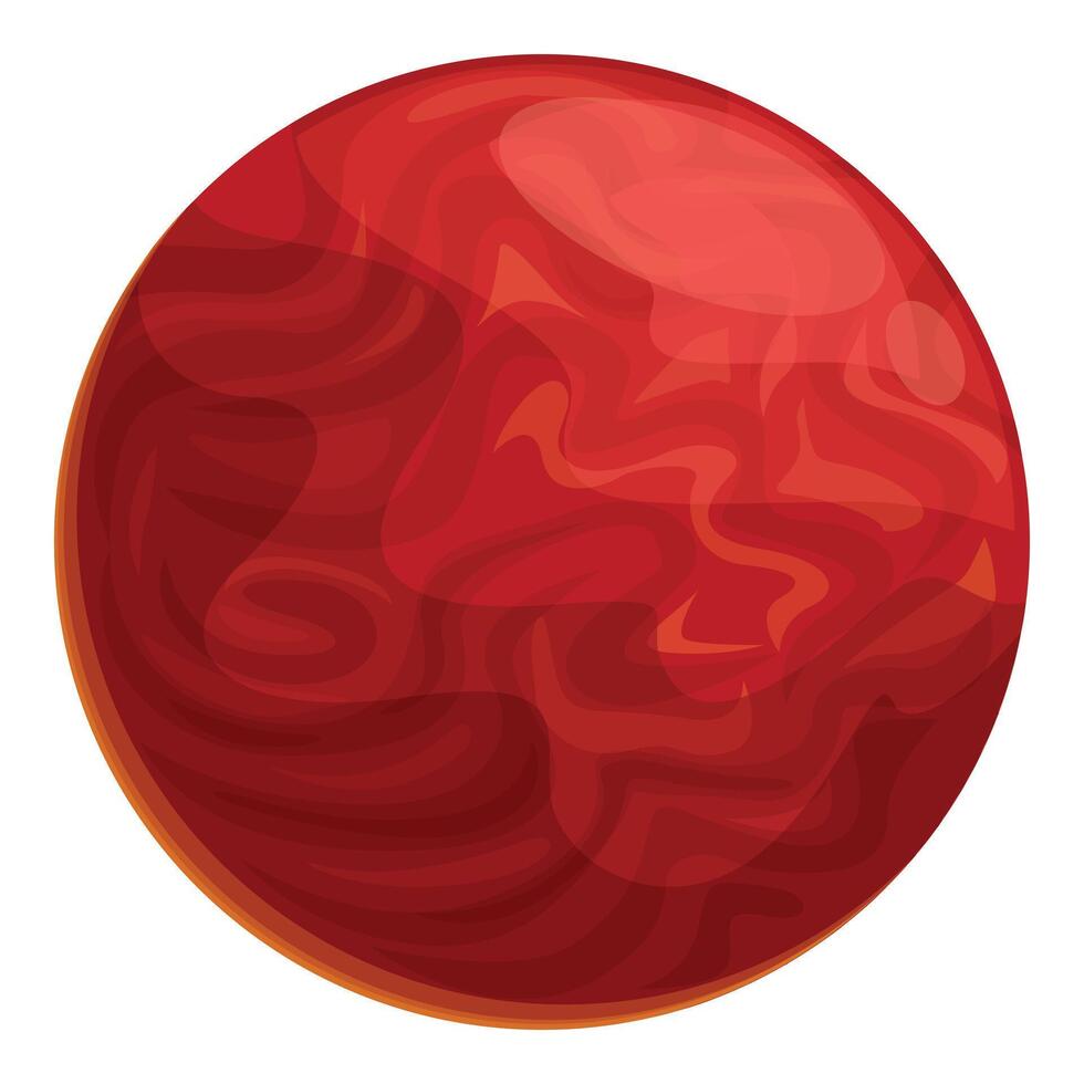 Red planet mars rotating in the solar system vector