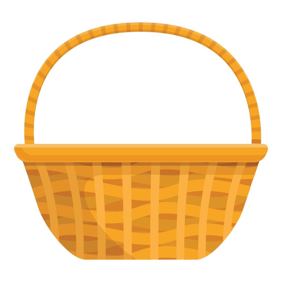 Empty wicker basket waiting to be filled with food or gifts vector