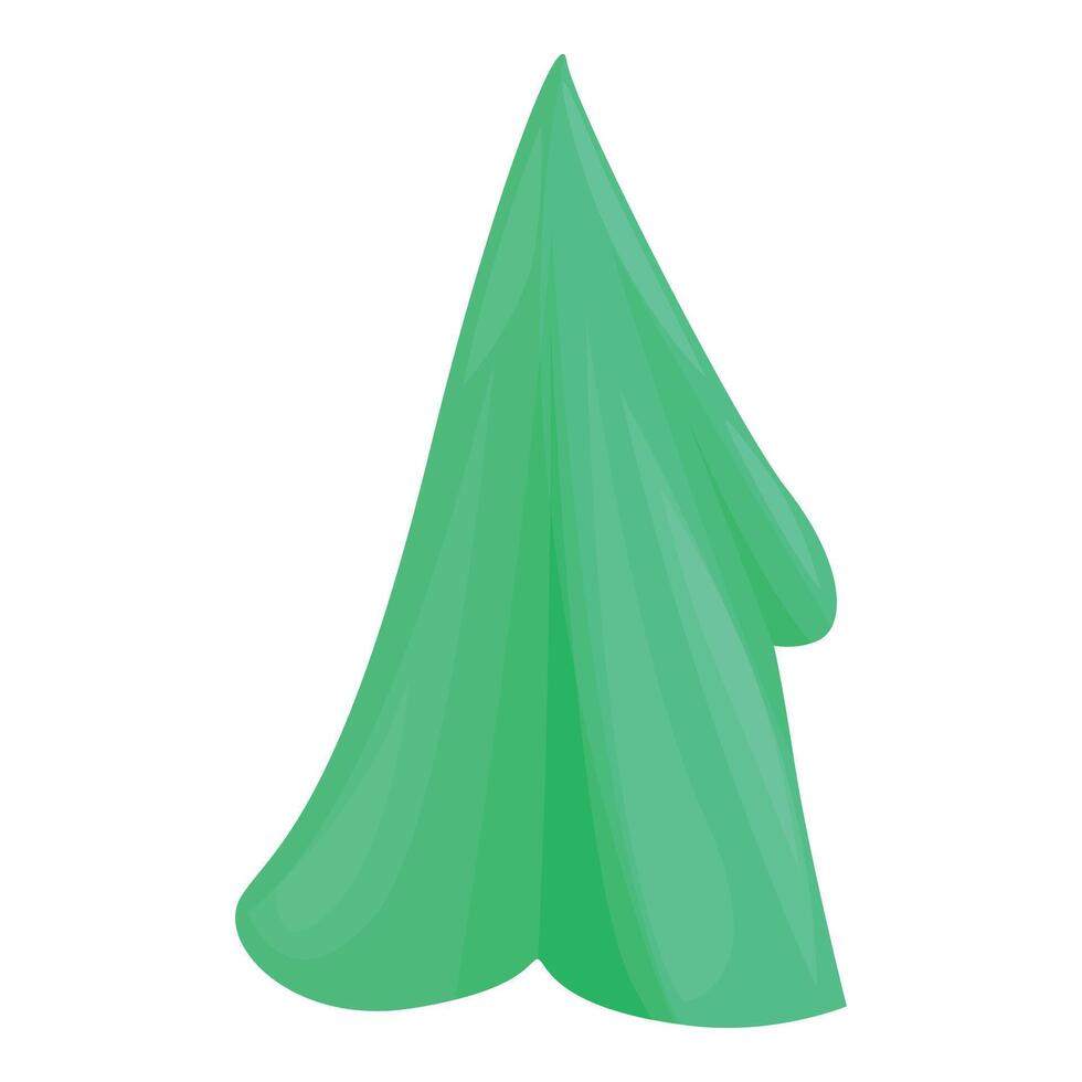 Green cloth hanging, waving in the wind, concept of cleanliness vector