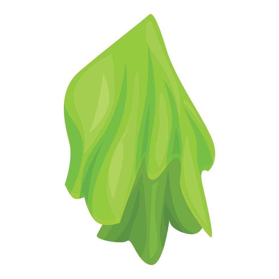 Green silk fabric flowing and waving in the air vector