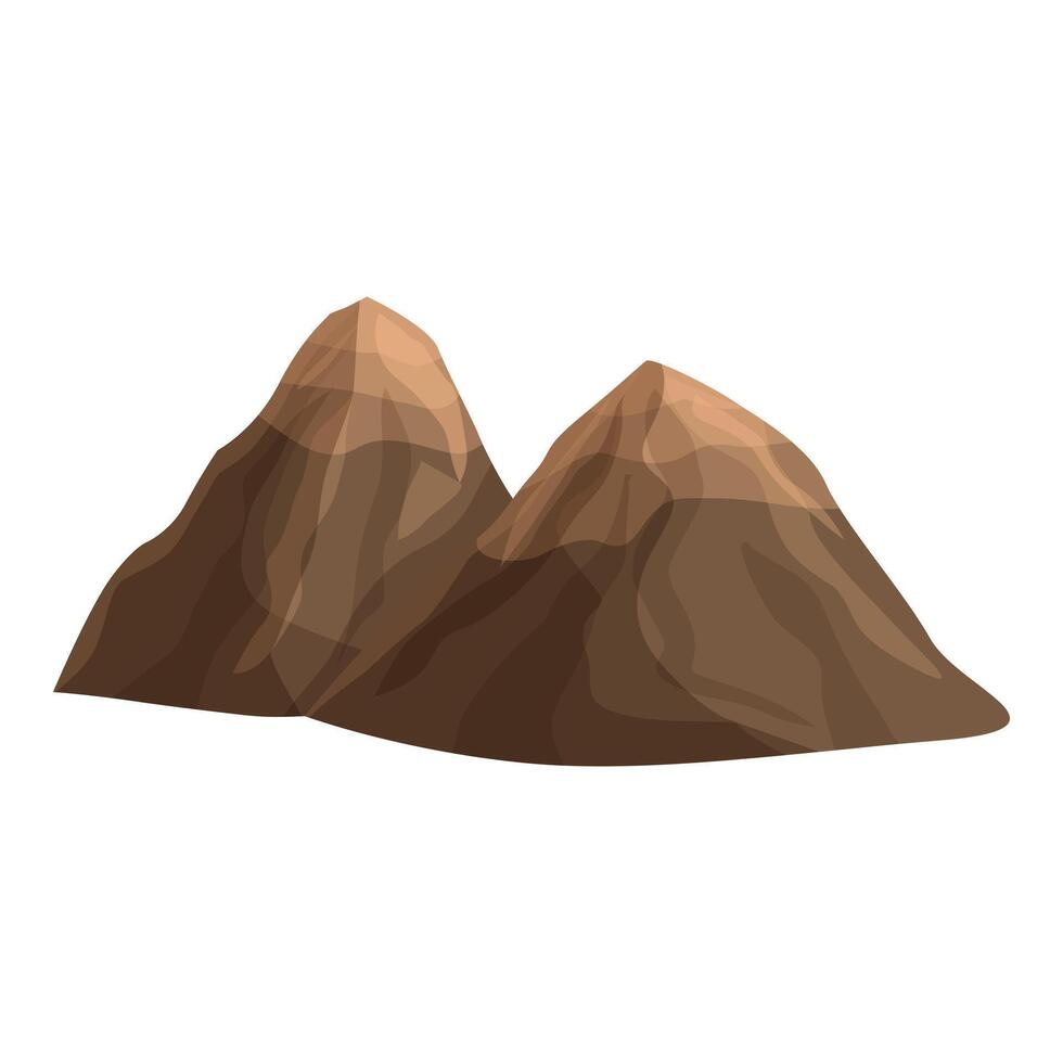 Two big mountains standing tall under blue sky vector