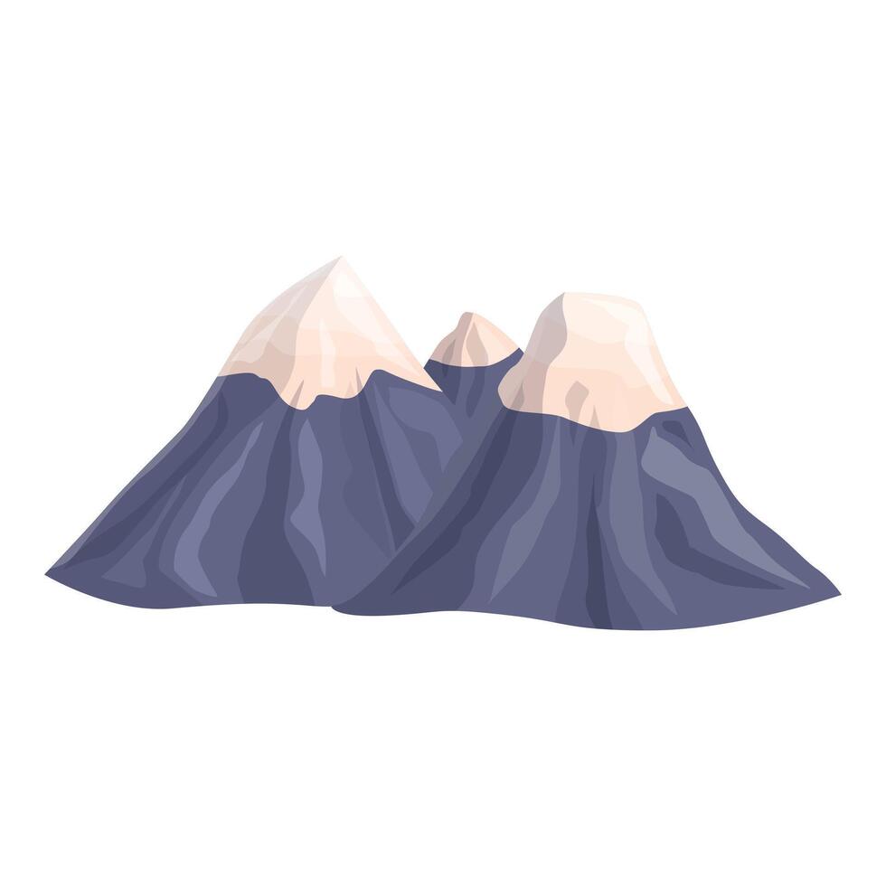 Mountain range with snowy peaks standing tall vector