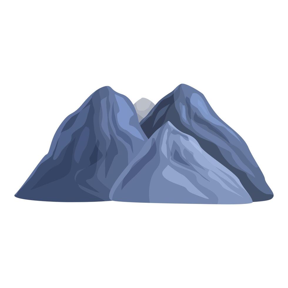 Three majestic mountains forming an enchanting landscape vector