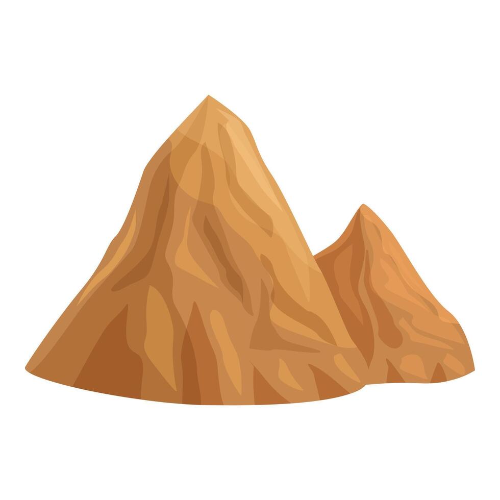 Two big mountains are standing in the desert vector