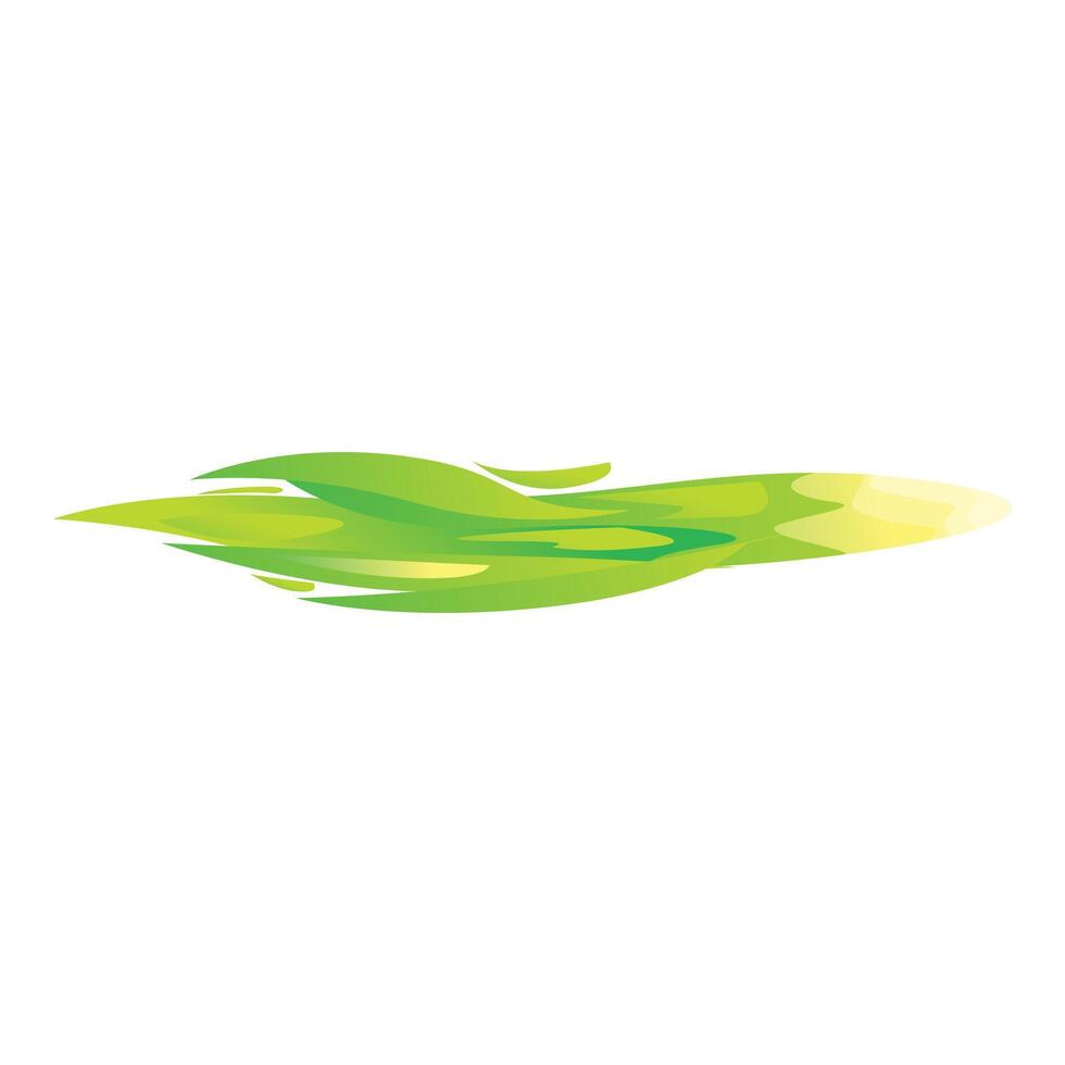 Green asparagus vegetable flying through the air creating abstract shape vector