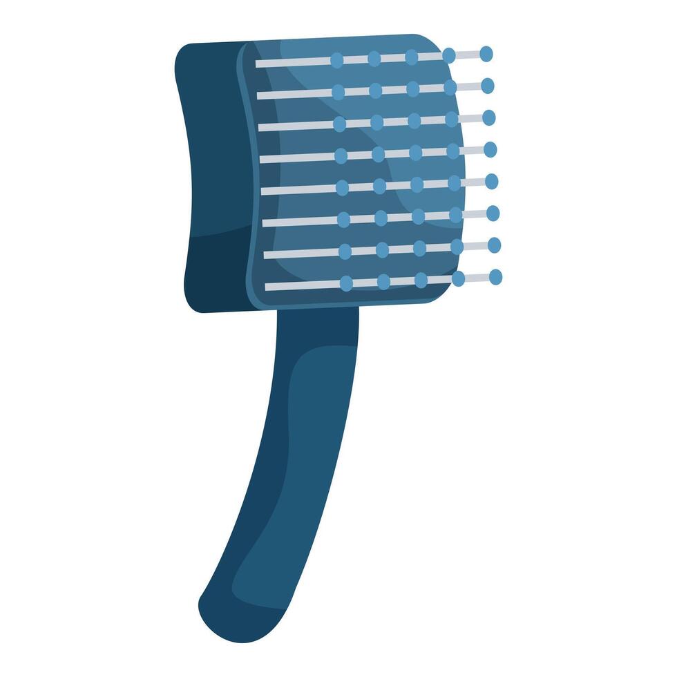 Slicker brush for pet grooming with metal bristles on white background vector