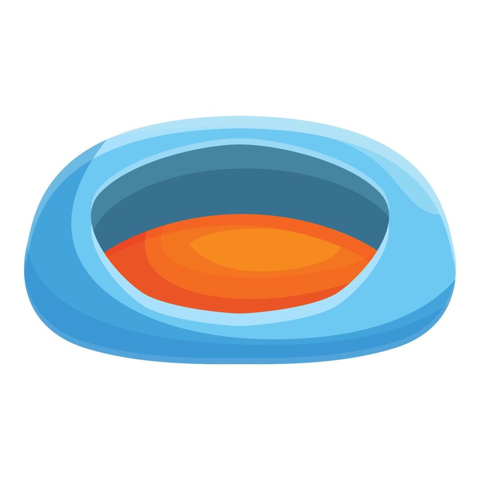 Blue pet bed providing comfortable sleeping spot for cat or dog vector